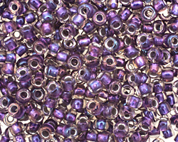 TOHO Rainbow Crystal (with Metallic Purple Lining) Round 6/0 Seed Bead
