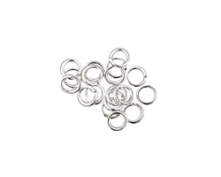 Silver (plated) Round Jump Ring 4mm, 21 gauge