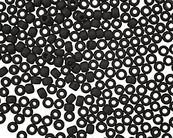 TOHO Opaque Frosted Jet Round 8/0 Seed Bead