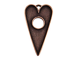 Nunn Design Antique Copper (plated) Grande Heart Bezel Toggle 52x29mm