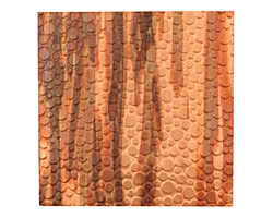 Lillypilly Enchantment Pebbles Embossed Patina Copper Sheet 3"x3", 36 gauge