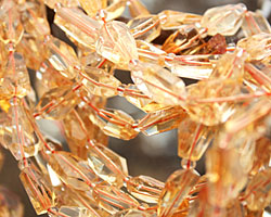Citrine (A) Faceted Nugget 13-19x7-12mm