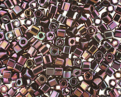 TOHO Metallic Iris Purple Cube 3mm Seed Bead