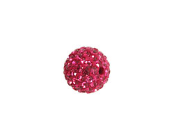 Fuchsia Pave Round 12mm