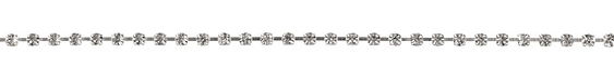 Silver (plated) Rhinestone Chain 4mm