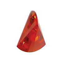 Poppy Faceted Fan 12x18mm