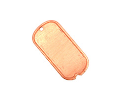 Copper Mini Dog Tag Blank 12x25mm