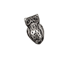 Green Girl Pewter Horned Owl 19x11mm