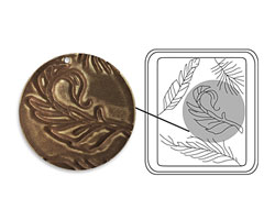 Vintaj DecoEtch Die Fine Feathers 2 3/8" x 2 5/8"