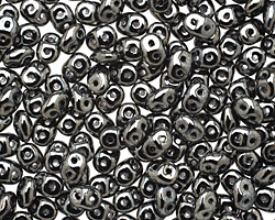 Hematite SuperDuo 2x5mm Seed Bead