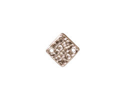 TierraCast Rhodium (plated) Hammered Diamond Link 12mm