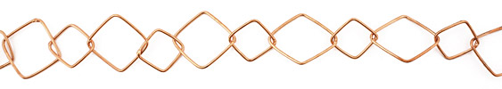Handmade Copper Large & Small Diamond Chain