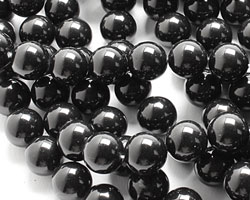 Jet Shell Pearl Round 14mm