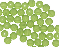 Czech Glass Matte Olivine Round 6mm