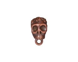 TierraCast Antique Copper (plated) .25 ID Skull Bail 8x12mm