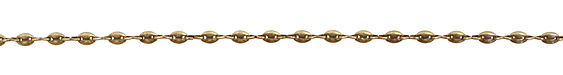 Antique Brass (plated) Ridged Flat Oval & Peanut Chain