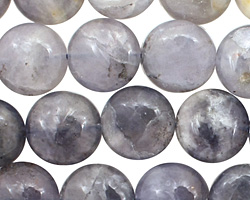 Iolite Puff Coin 14mm