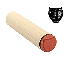 Clay Pot Mini Rubber Stamp 15x14mm