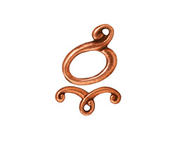 TierraCast Antique Copper (plated) Melody Toggle Clasp 12mm, 16mm bar
