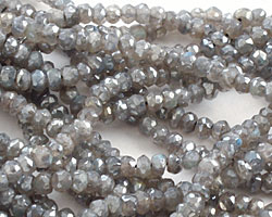 Mystic Labradorite Faceted Rondelle 4mm
