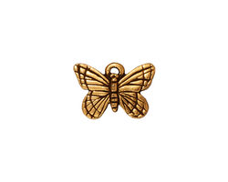 TierraCast Antique Gold (plated) Monarch Charm 16x11mm