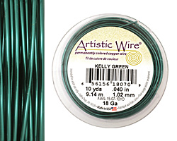 Artistic Wire Kelly Green 18 gauge, 10 yards