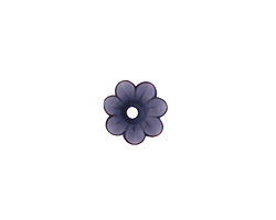 Matte Montana Blue Lucite Daisy 3x10mm