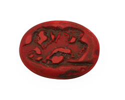 Humble Beads Polymer Clay Poppy Fields Focal 31-35x26-27mm