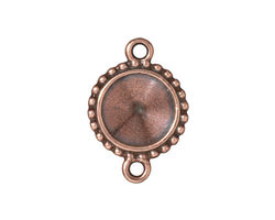 TierraCast Antique Copper (plated) Twisted Round Frame Link 24x16mm
