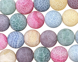 Rainbow Fire Agate (matte) Round 12mm