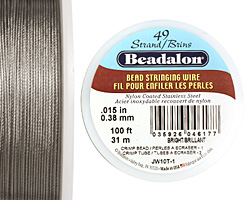 Beadalon Bright .015" 49 Strand Wire 100ft.