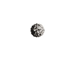 Jet/Crystal Ombre Pave Round 8mm