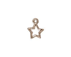 TierraCast Rhodium (plated) Open Star Charm 11x13mm