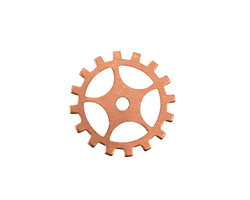 Copper Sectioned Gear 19mm
