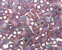 TOHO Transparent Rainbow Frosted Light Tanzanite Cube 4mm Seed Bead