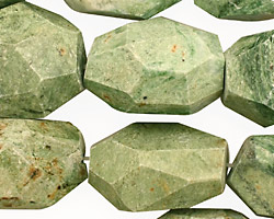 Green African Opal Faceted Nugget 20-27x18-23mm