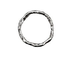 Rustic Charms Sterling Silver Large Rustic Round Link 23mm