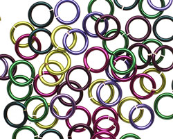 Lavender Fields Mix Enameled Copper Round Jump Ring 7mm, 18 gauge
