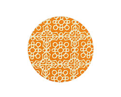 Lillypilly Orange Baroque Anodized Aluminum Disc 25mm, 24 gauge