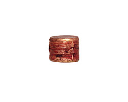 Patricia Healey Copper Quilted Barrel (side drilled) 10x12mm