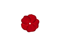 Matte Ruby Lucite Buttercup Flower 4x14mm