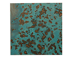 Lillypilly Azul Patina Copper Sheet 3"x3", 24 gauge