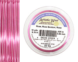 Artistic Wire Silver Plated Rose 22 gauge, 10 yards