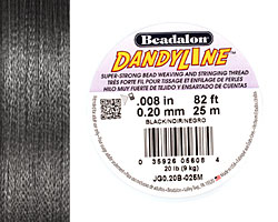 DandyLine Black .2mm Thread, 25 meters