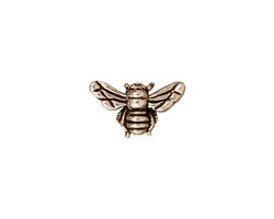 TierraCast Antique Silver (plated) Honey Bee 9x15mm