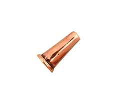 Antique Copper (plated) Small Plain Cone 15x8mm