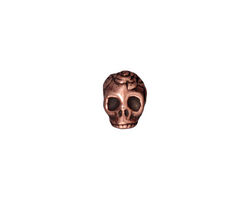 TierraCast Antique Copper (plated) Large Hole Skull Bead 7x10mm