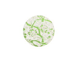 Lillypilly Lime Green Cherry Blossom Anodized Aluminum Disc 19mm, 24 gauge