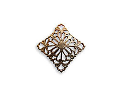 Vintaj Natural Brass Square Dapt Filigree 20mm
