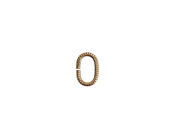 Nunn Design Antique Gold (plated) Textured Oval Jump Ring 9x6mm, 17 gauge